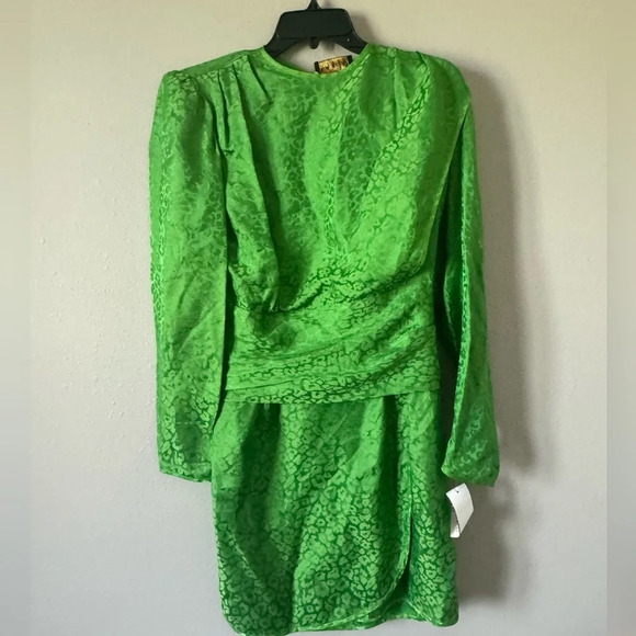 DUNDAS new with tags Green Silk Blend Dress 42 - Picture 5 of 12